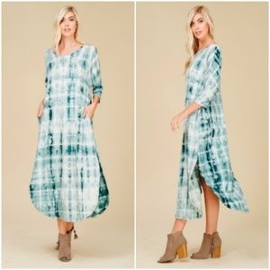 liz // tie dye low back jersey maxi dress